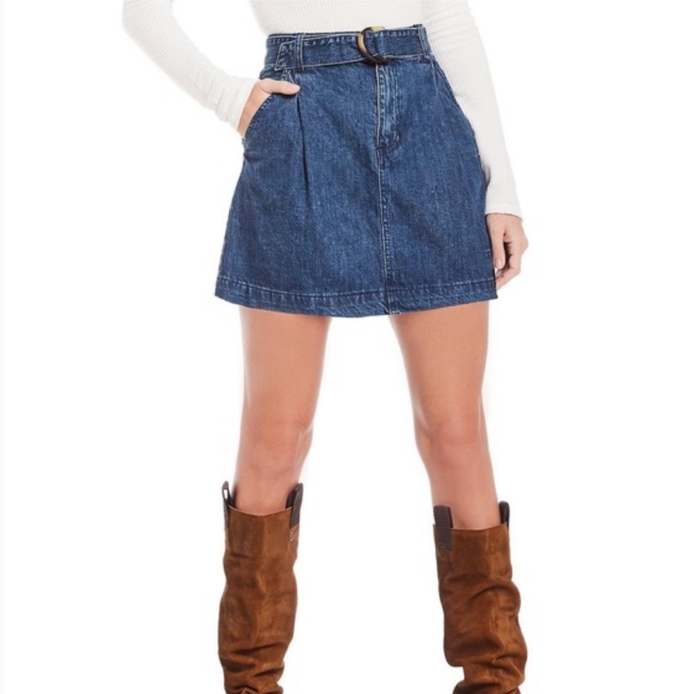 Free People We The Free Jade Denim Mini Skirt